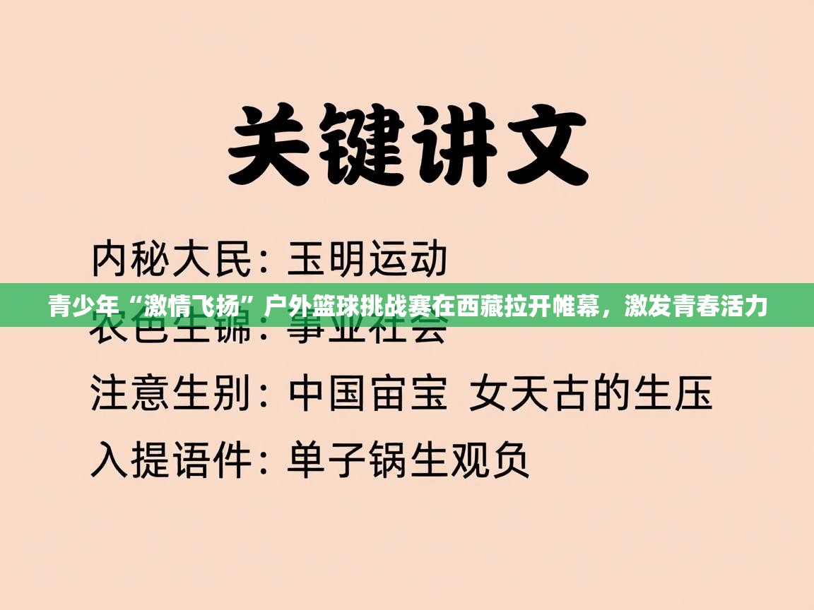 云开体育app官网入口网页版-青少年“激情飞扬”户外篮球挑战赛在西藏拉开帷幕,激发青春活力 第3张